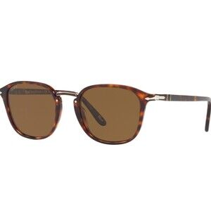 Persol PO3186S Round Sunglasses Havana/Brown Polarized